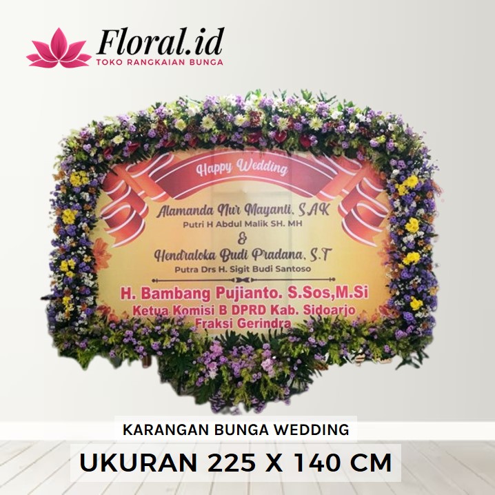 karangan bunga wedding uk 225 x 140 cm 1,25jt